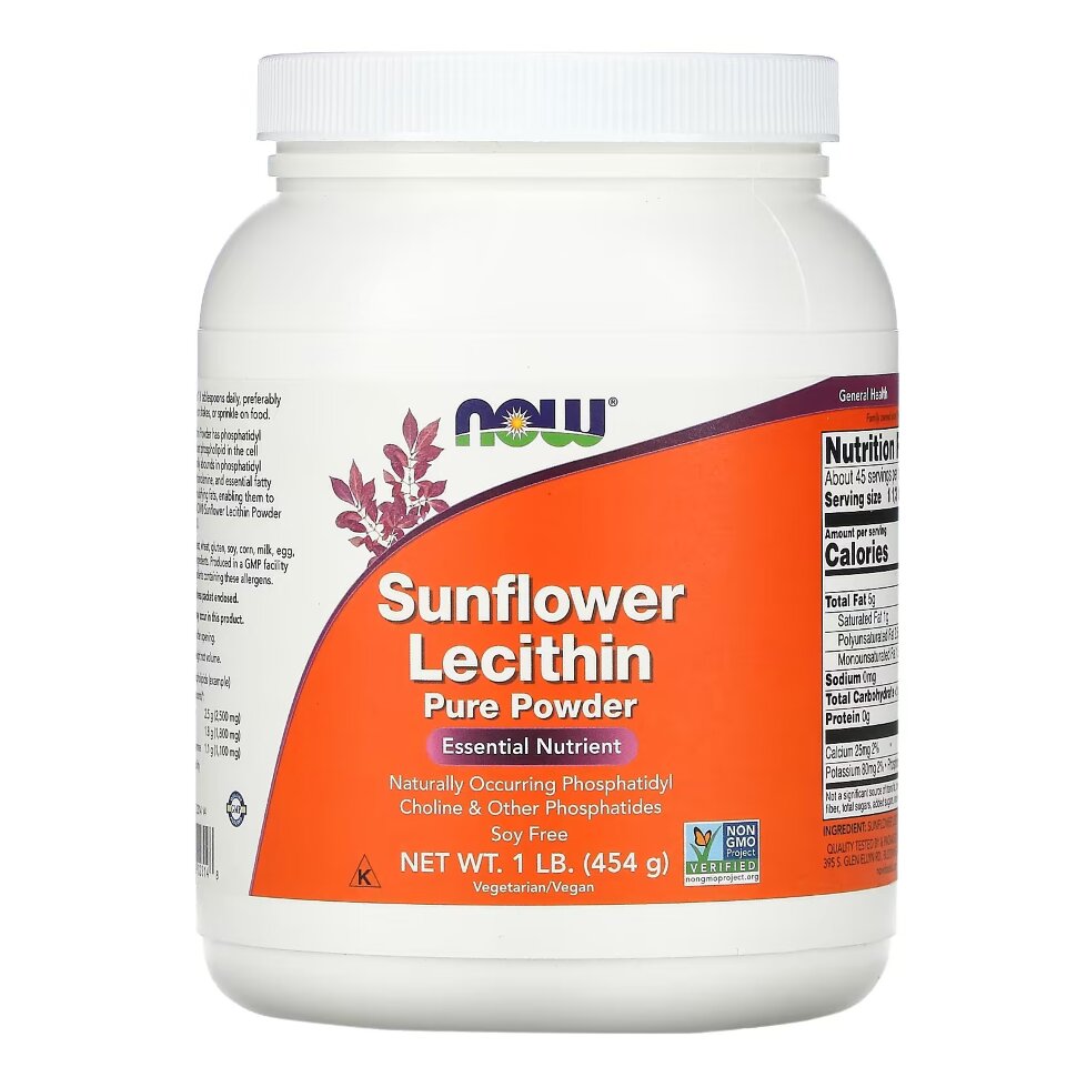 NOW Sunflower Lecithin pure powder 454 g 1 LB