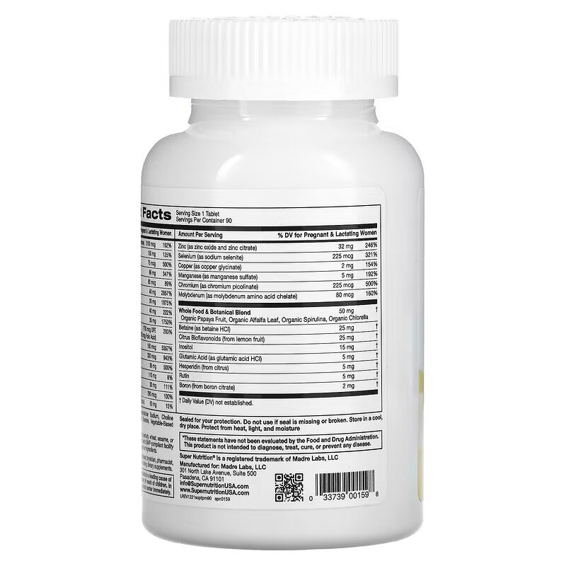 Super Nutrition SimplyOne prenatal 90 tablets
