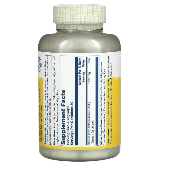 Solaray Calcium Citrate 1000 mg 120 caps