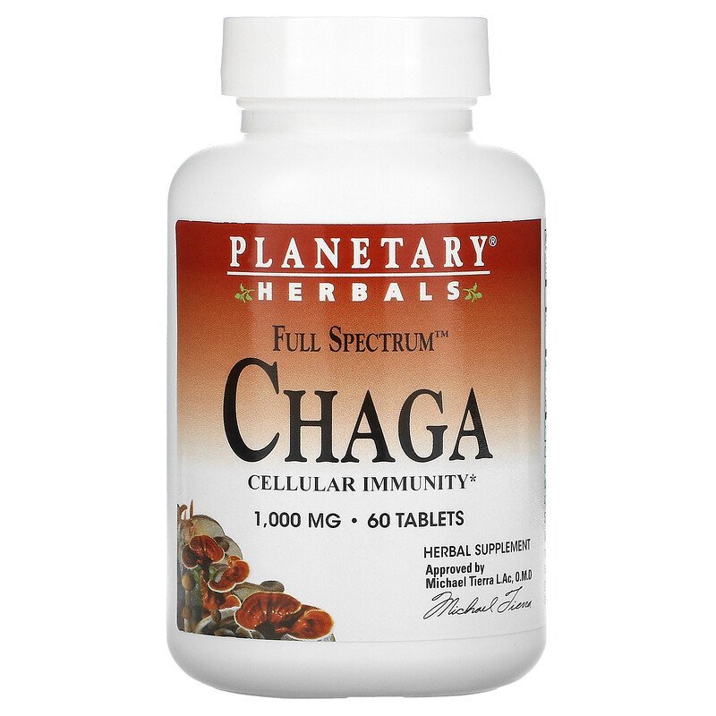 Planetary Herbals Chaga 1000 мг 60 таб