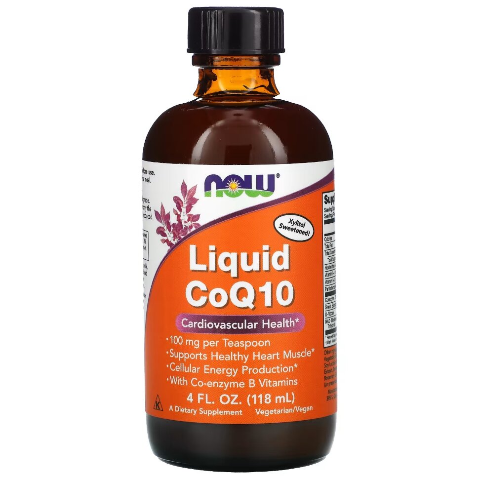 NOW Liquid CoQ10 orange flavor 4 oz