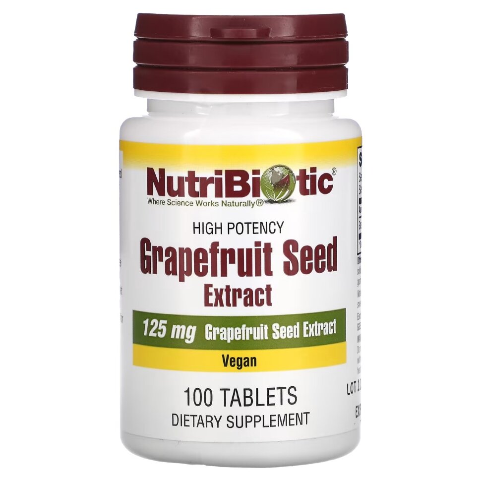 NutriBiotic Grapefruit Seed Extract 125 mg 100 tab