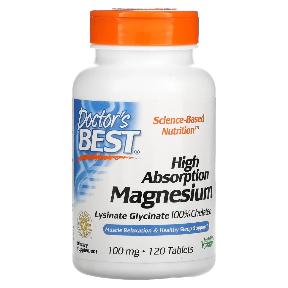 Doctor's Best High Absorption Magnesium 120 tab