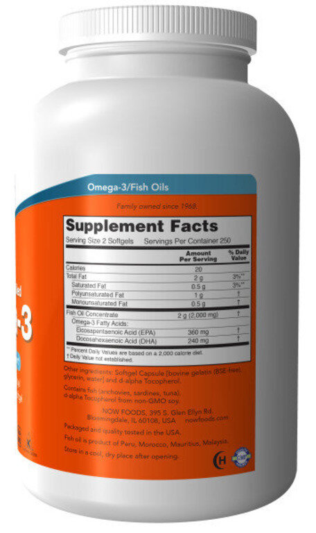 NOW Omega-3 1000 mg 500 softgel