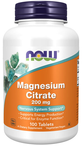NOW Magnesium Citrate 200 mg 100 tablets