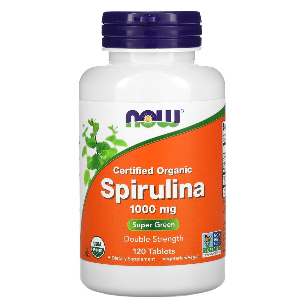 NOW Spirulina 1000 mg 120 tablets