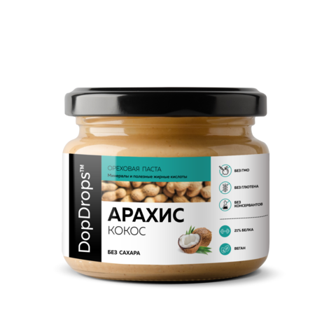 DopDrops Арахисовая паста с кокосом 250 гр