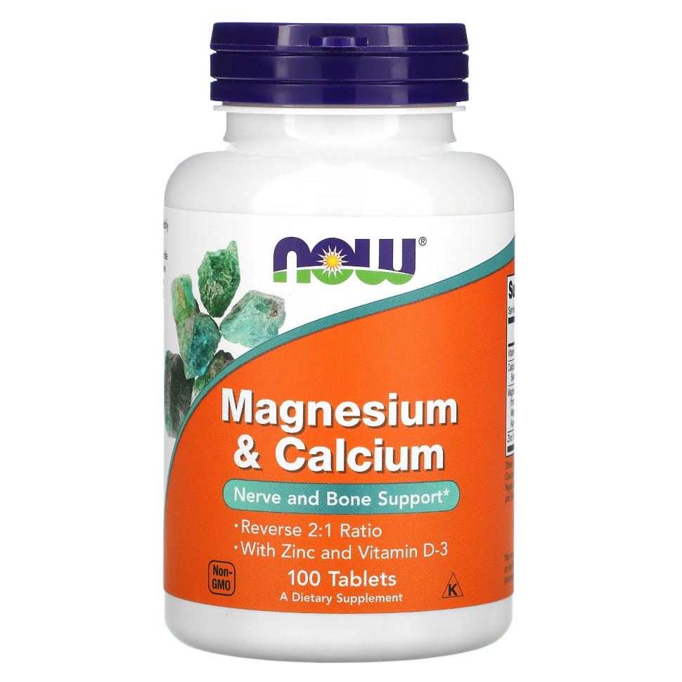 NOW Magnesium & Calcium 100 tab