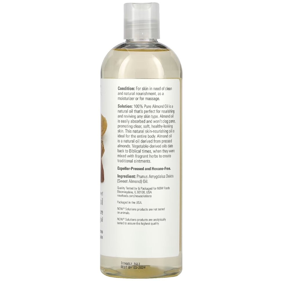 NOW Solutions sweet almond oil 473 ml