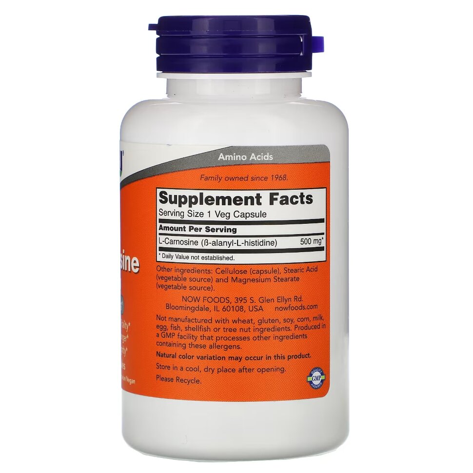 NOW L-Carnosine 500 mg 100 caps