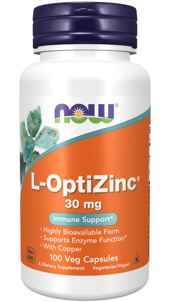 NOW L-OptiZinc 30 mg 100 caps