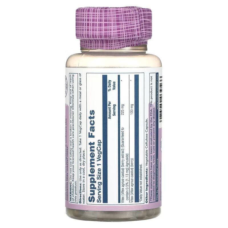Solaray Vitex 225 mg 60 caps