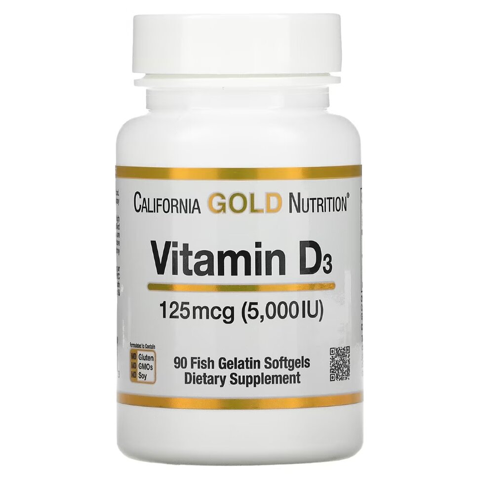 California GOLD Nutrition Vitamin D3 5000 МЕ 90 caps