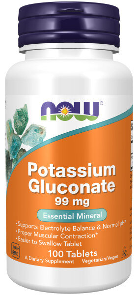 NOW Potassium Gluconate 99 mg 100 tab