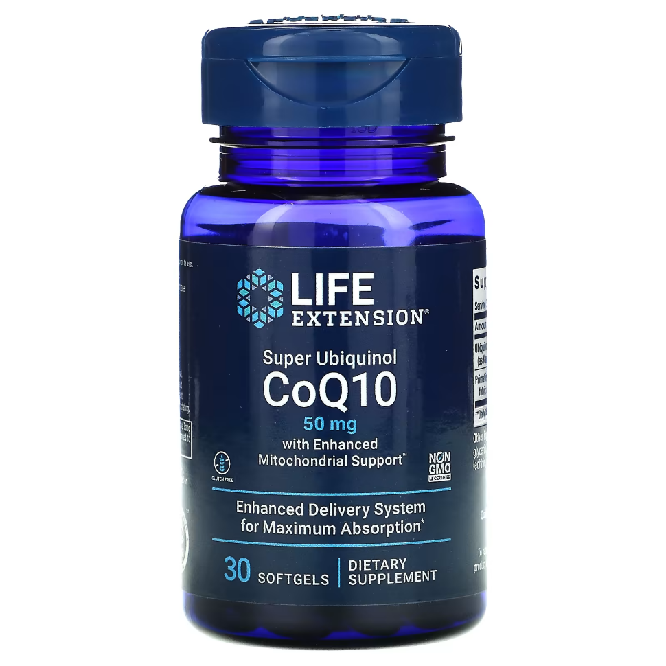 Life Extension Super Ubiquinol CoQ10 with Enhanced Mitochondrial Support 50 mg 30 soft