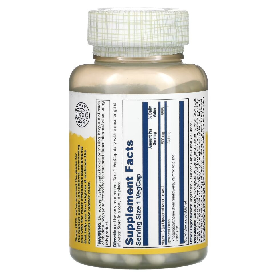 Solaray Liposomal Vitamin C 500 mg 100 caps