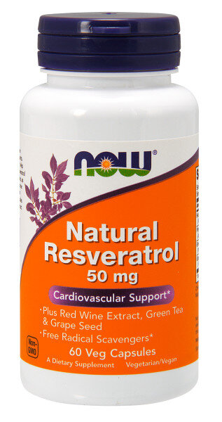 NOW Natural Resveratrol 50 mg 60 caps