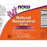 NOW Natural Resveratrol 50 mg 60 caps