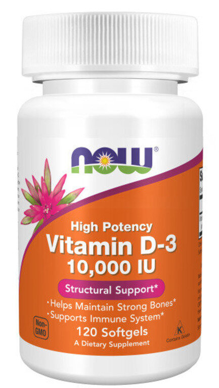 NOW Vitamin D3 10000 МЕ 120 softgel