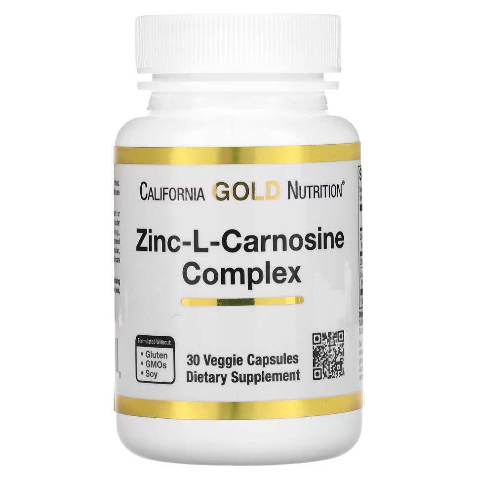 California GOLD Nutrition Zinc - L-Carnosine complex 30 caps