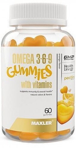 Maxler Omega 3-6-9 Gummies 60 chew orange