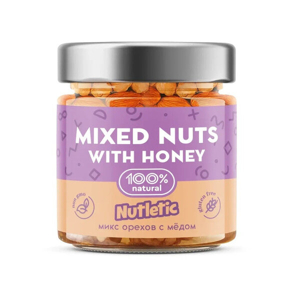 Nutletic Микс орехов с мёдом 180 гр