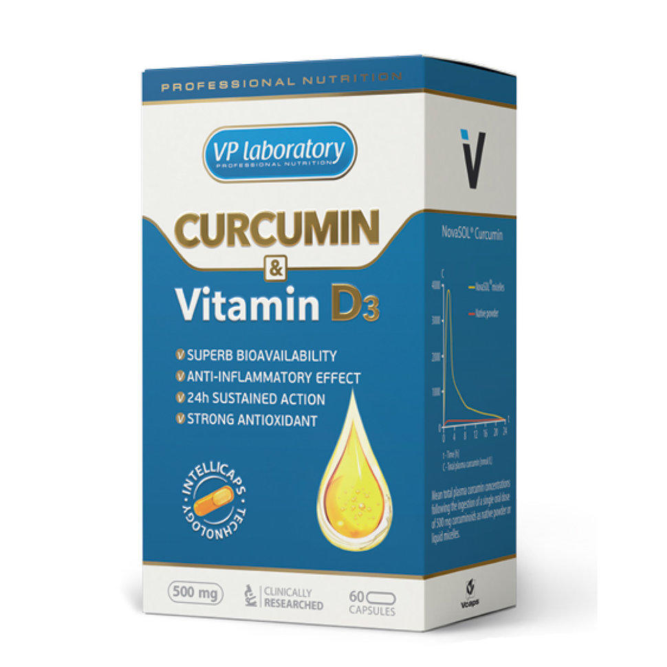 Vp Lab Curcumin + Vitamin D3 60 caps