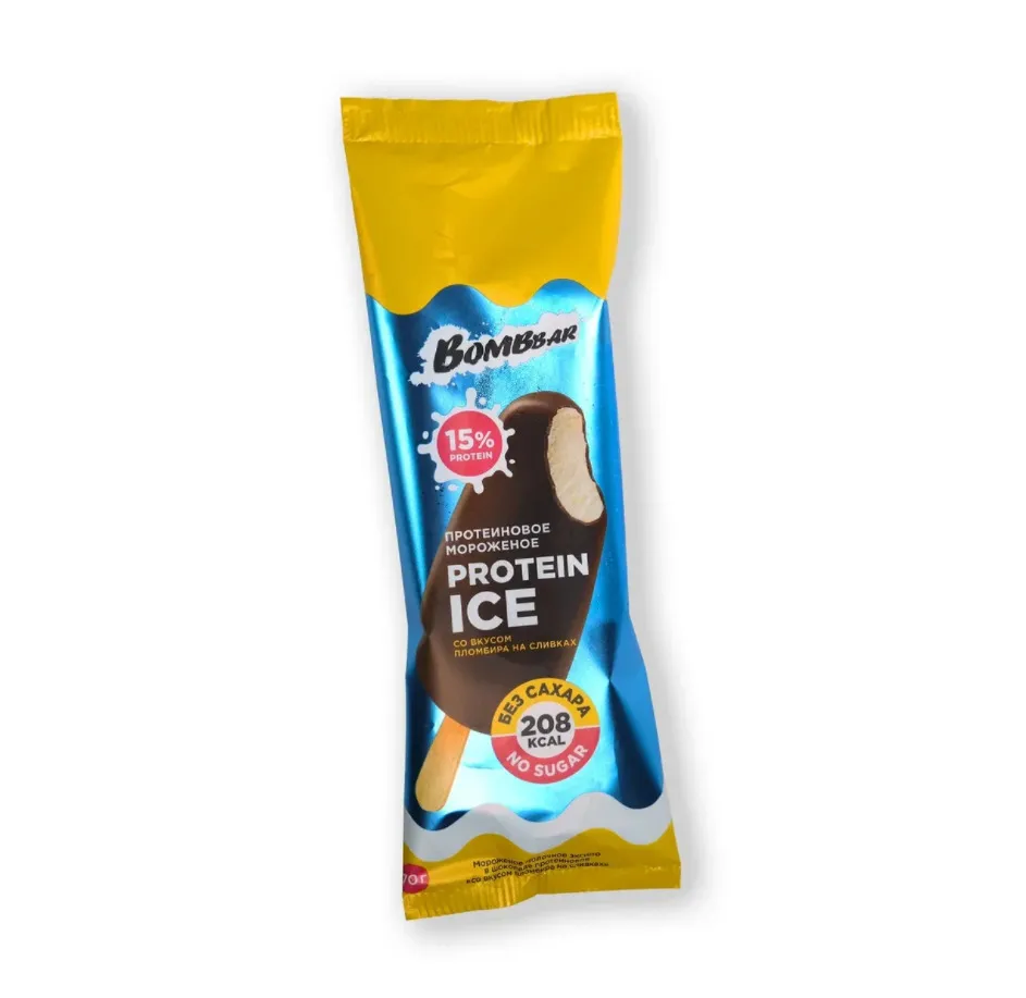 Bombbar Мороженое Эскимо в шоколаде со вкусом пломбира 70 гр