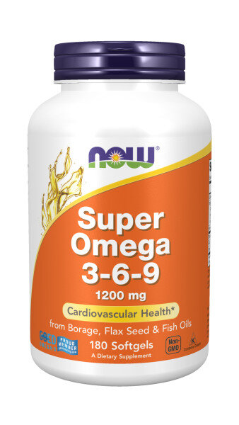 NOW Super Omega 3-6-9 1200 mg 180 caps / Нау Супер Омега 3-6-9 1200 мг 180 капс