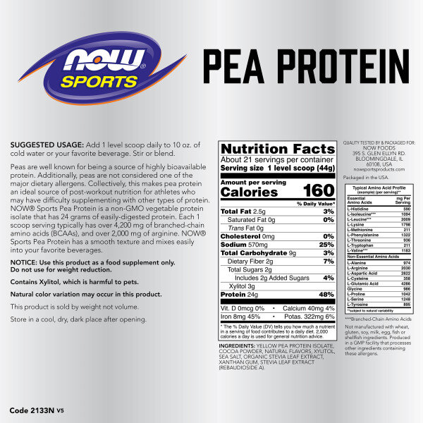 NOW PEA PROTEIN 907 gr