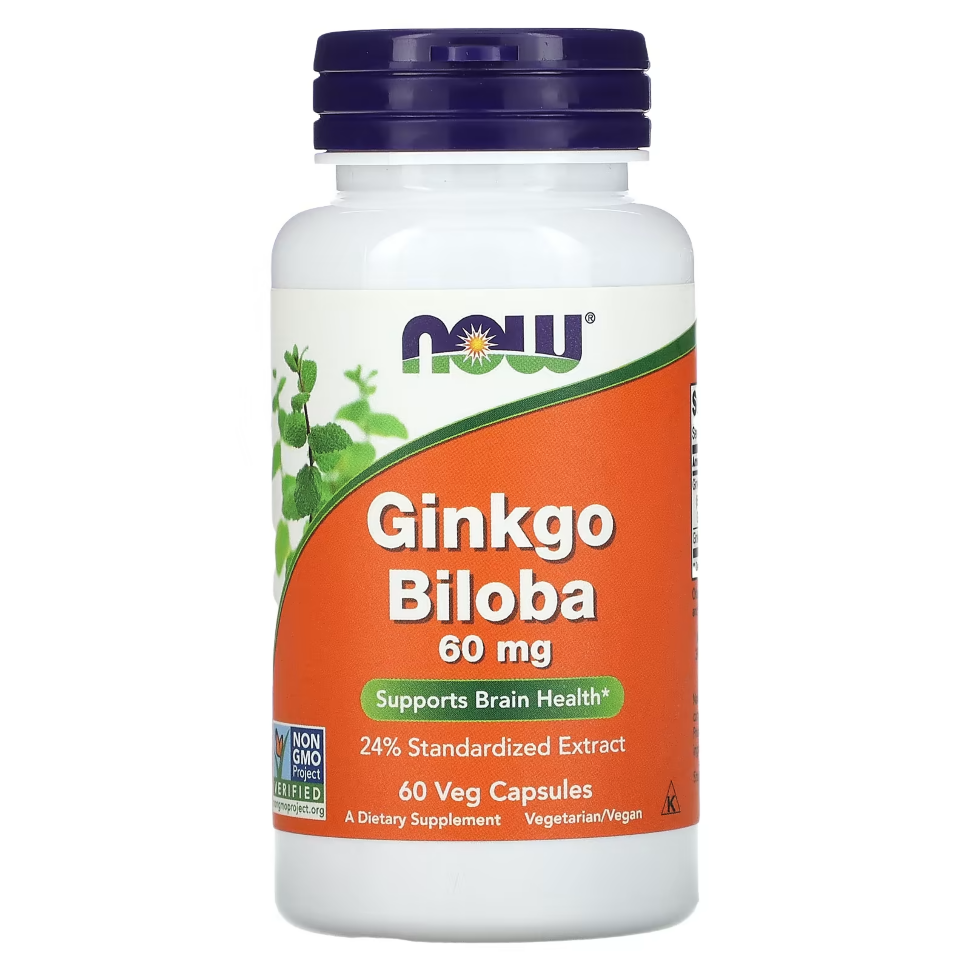 NOW Ginkgo biloba 60 mg 60 caps