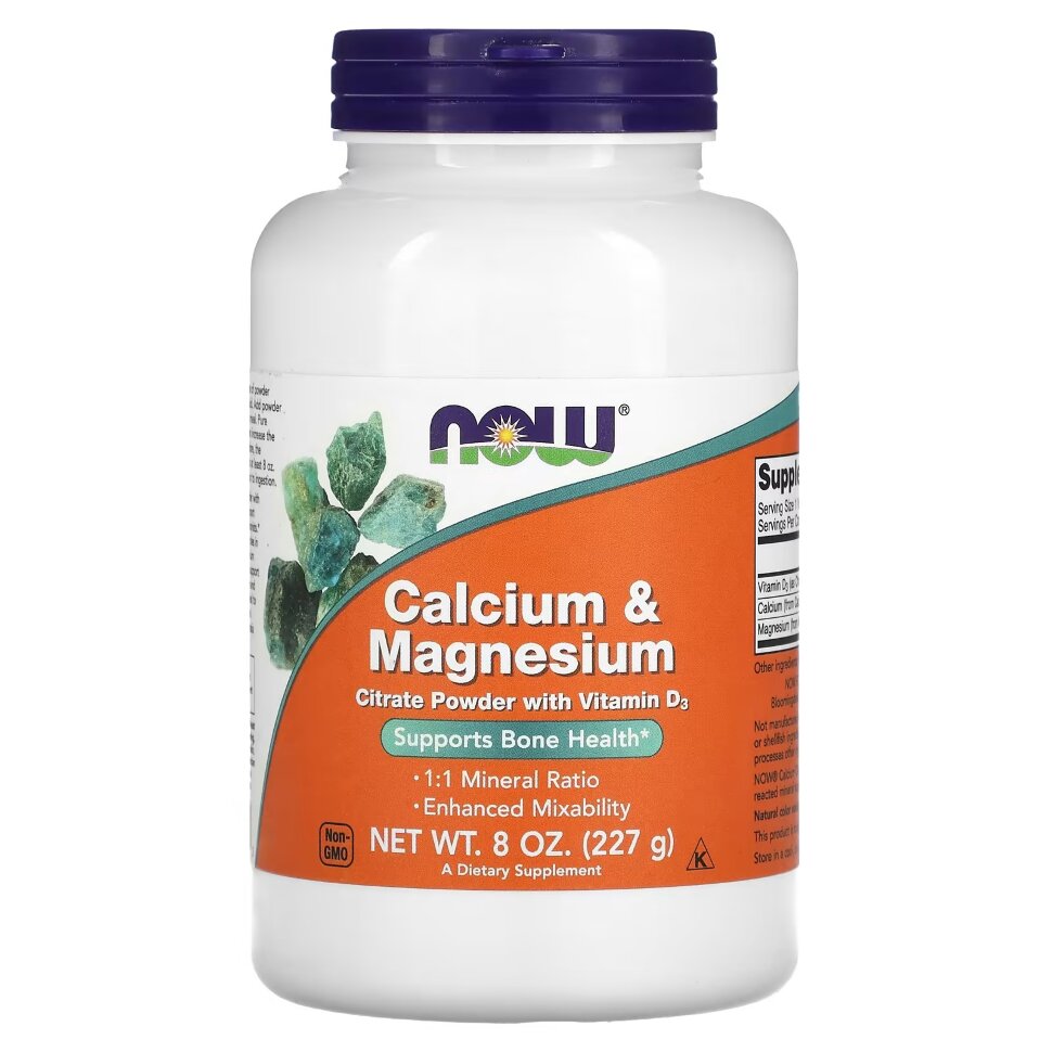 NOW Calcium & Magnesium Citrate powder 8 oz