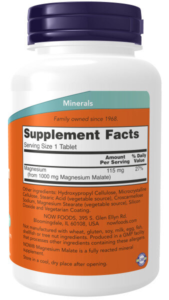 NOW Magnesium Malate 1000 mg 180 tab