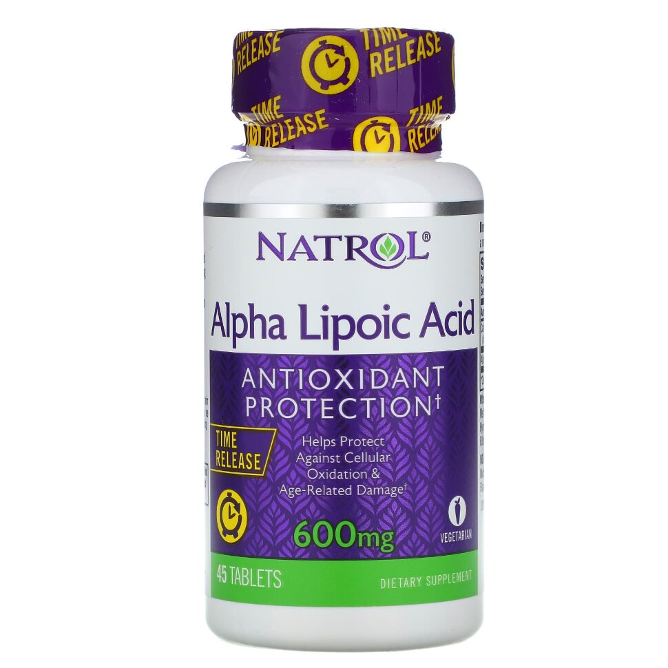 Natrol Alpha Lipoic Acid 600 mg 45 tab / Натрол Альфа-Липоевая кислота 600 мг 45 табл