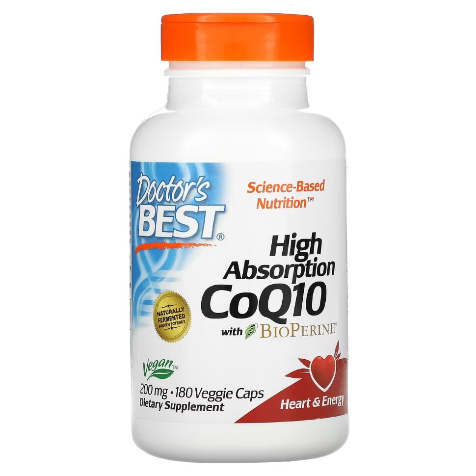 Doctor's Best CoQ10 with Bioperine 200 mg 180 caps