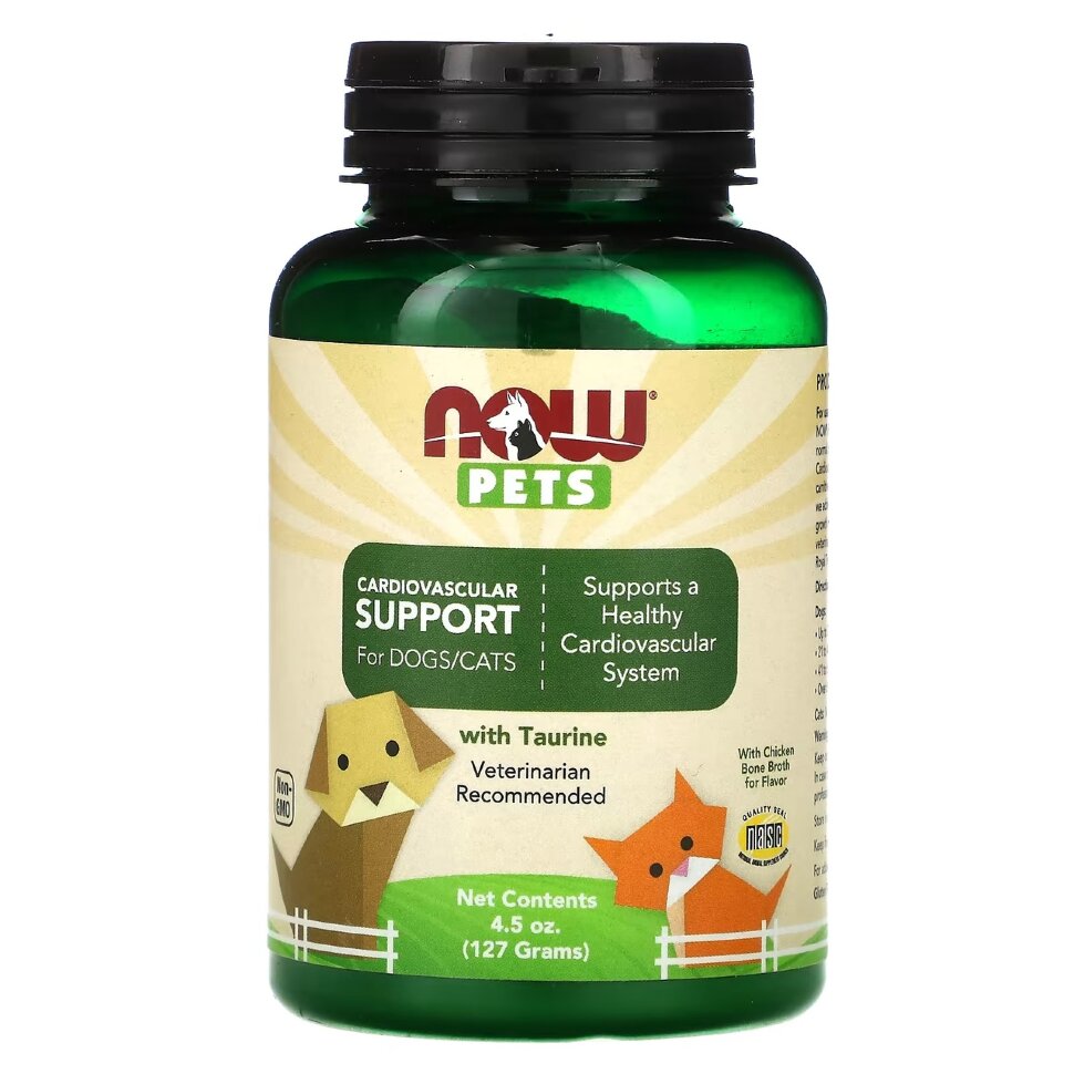 NOW Pets Cardiovascular support fot dogs/cats 127 gr Срок 30/04/24