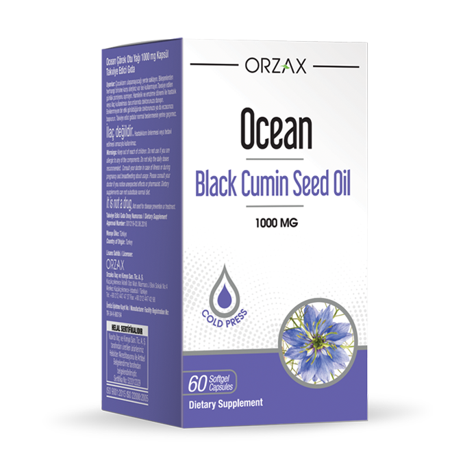Orzax Ocean Black cumin oil 1000 mg 60 caps