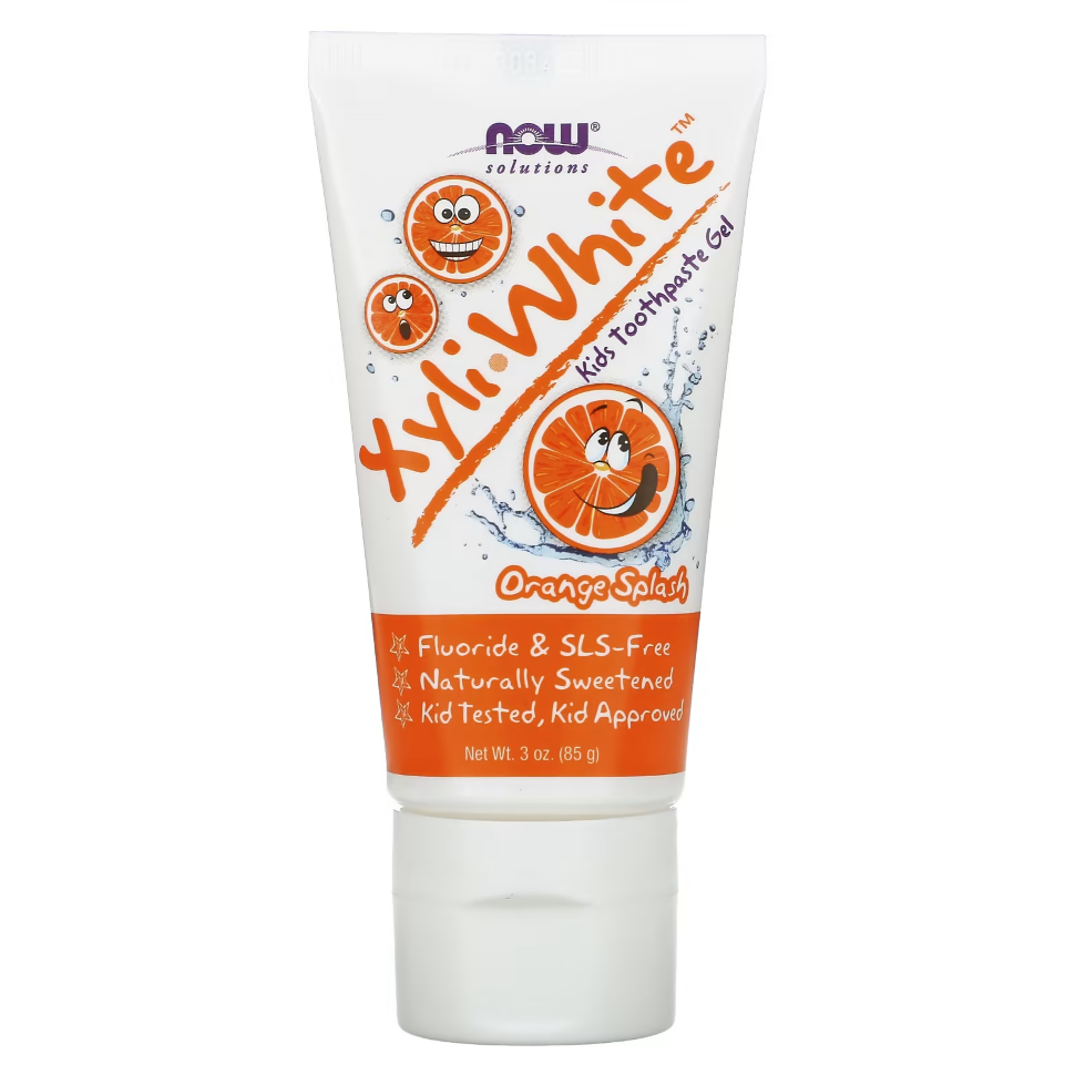 NOW Kid's Xyliwhite OrangeToothpaste 3 oz tube