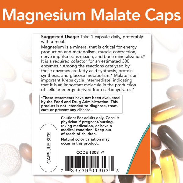 NOW Magnesium Malate 180 caps