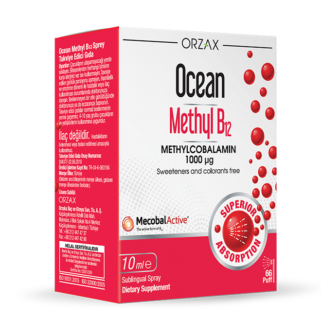 Orzax Ocean Methyl B12 spray 1000 mcg 5 ml / Орзакс Оушен Метил Б12 спрей 1000 мкг 5 мл