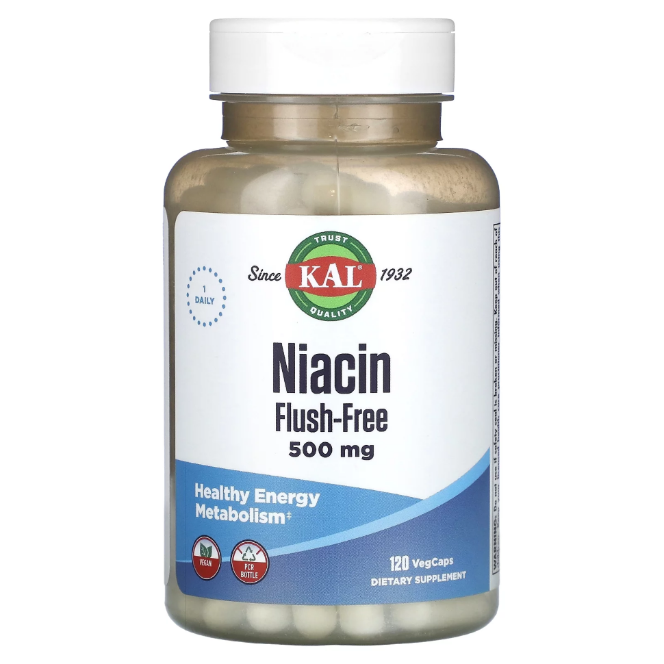 KAL Niacin Flush Free 500 mg 60 caps