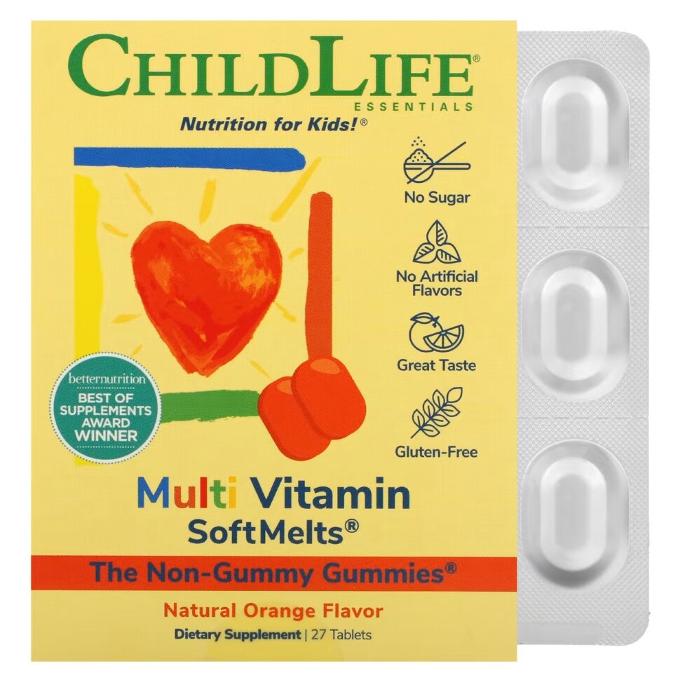 ChildLife Multi Vitamin SoftMelts orange flavor 27 tab