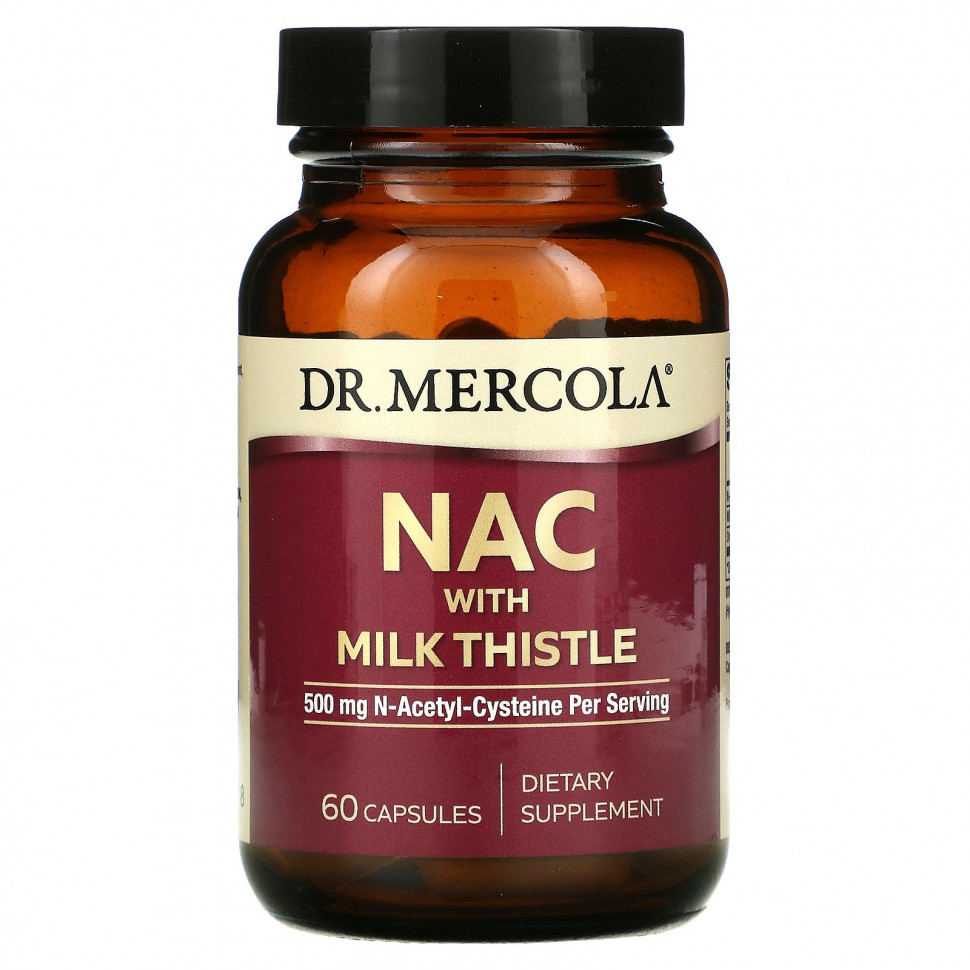 Dr. Mercola NAC with Milk Thistle 500 mg 60 caps