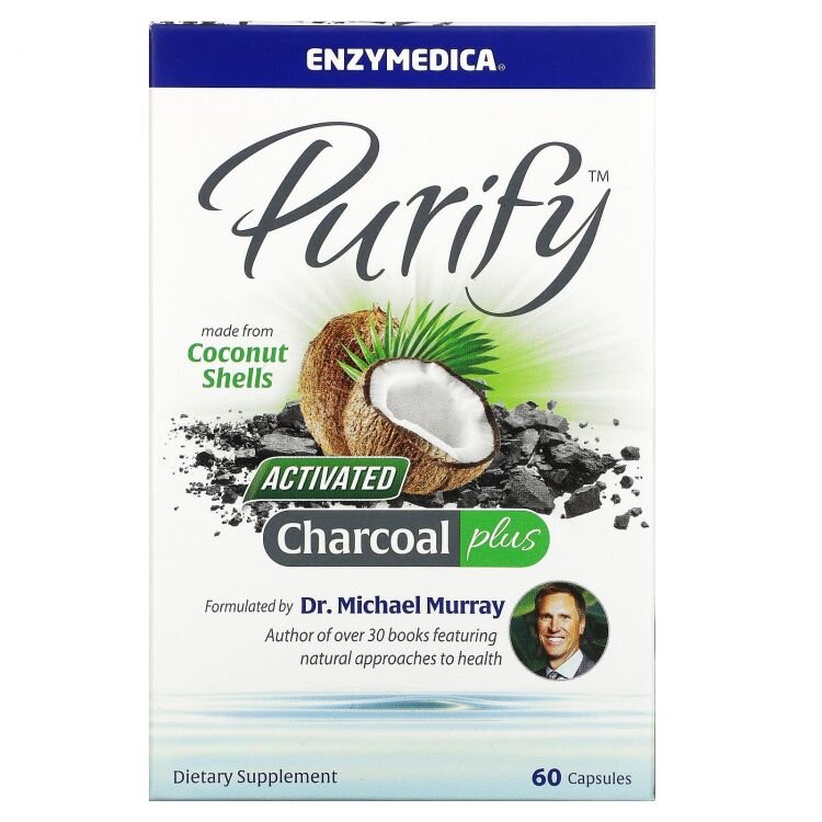Enzymedica Purify Active charcoal plus 60 caps