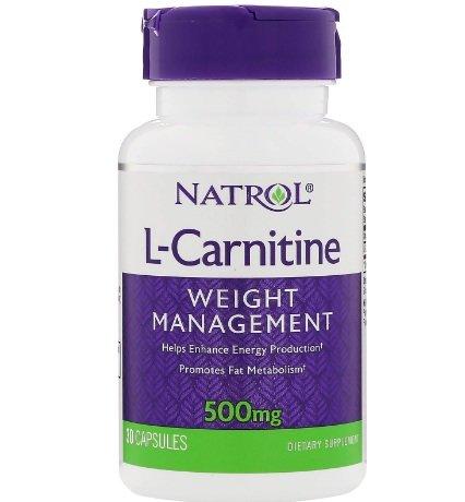 Natrol L- Carnitine 500 мг 30 капс / Натрол Л-Карнитин 500 мг 30 капс