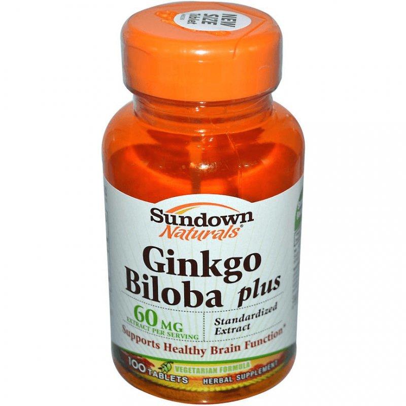 Sundown Naturals Ginkgo Biloba 60 мг 100 табл