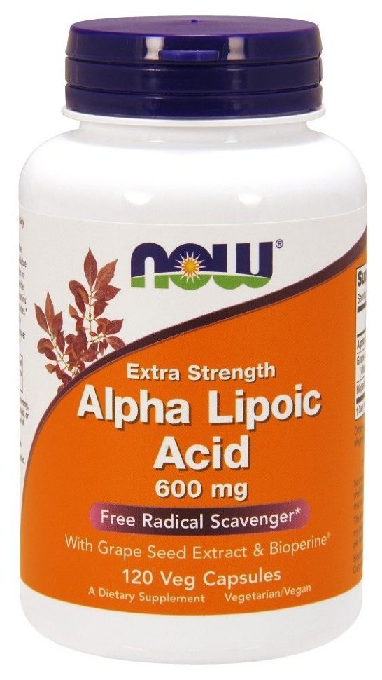 NOW Alpha Lipoic Acid 600 mg 120 caps / Нау Альфа-Липоевая кислота 600 мг 120 капс