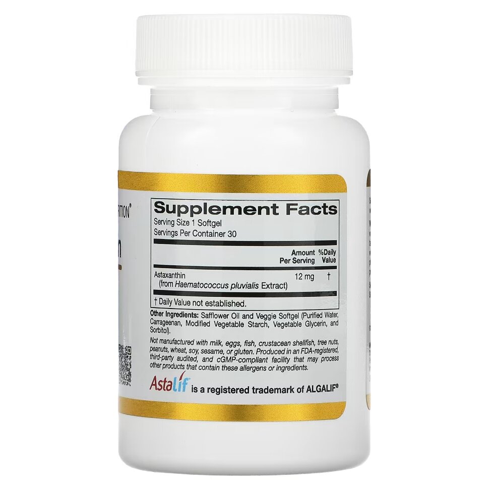 California GOLD Nutrition Astaxanthin 12 mg 30 caps