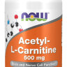 NOW Acetyl L-carnitine 500 mg 50 caps / Нау Ацетил Л-Карнитин 500 мг 50 капс
