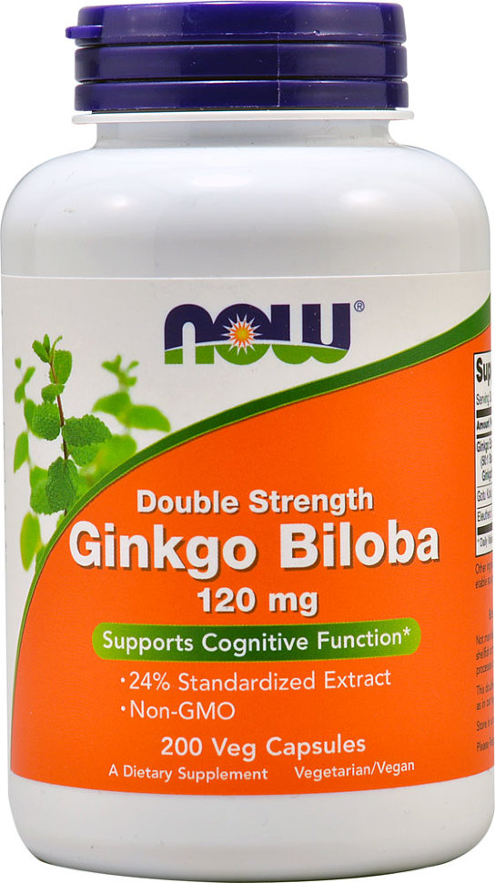 NOW Ginkgo biloba 120 mg 50 caps / Нау Гинкго Билоба 120 мг 50 капс